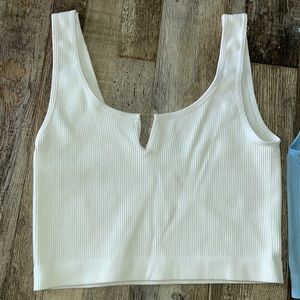 White crop tank- Size: M/L